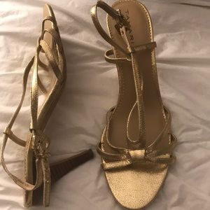 Tahari Gold heels